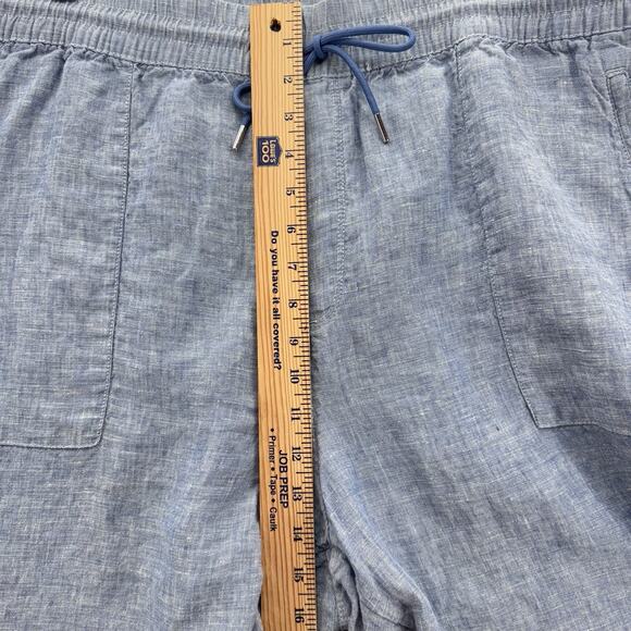 Athleta Womens Linen Retreat Jogger Pant Size 22 Blue Chambray Beachy Coastal - Picture 8 of 10